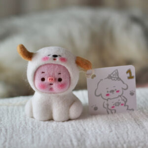 Image 9月 快乐小狗 羊毛毡玩偶 0